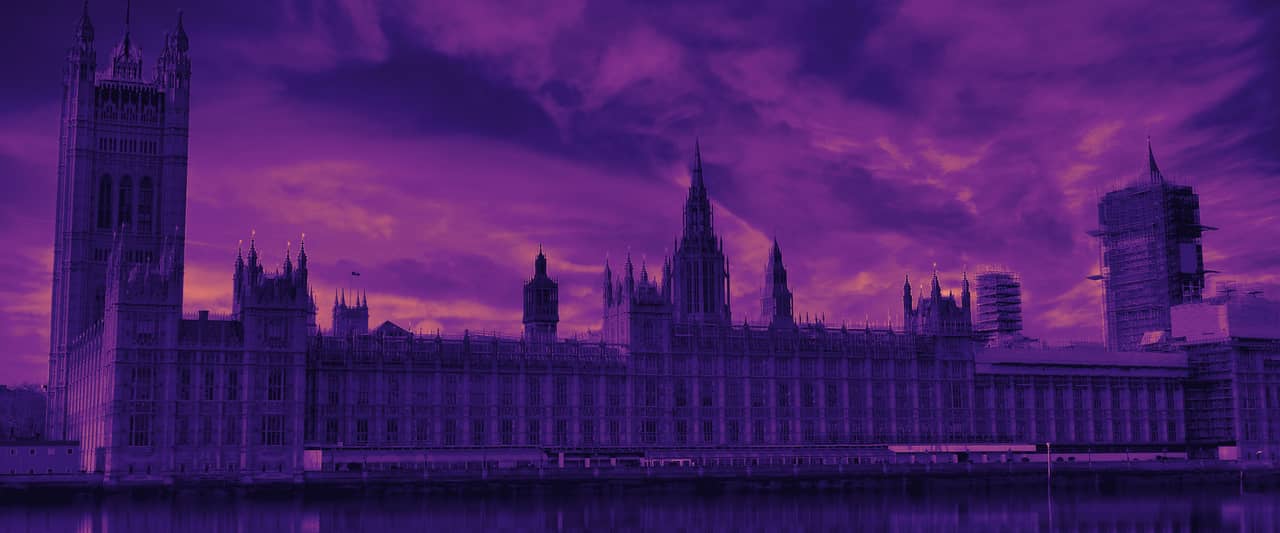 The Palace of Westminster and the Thames at sunset