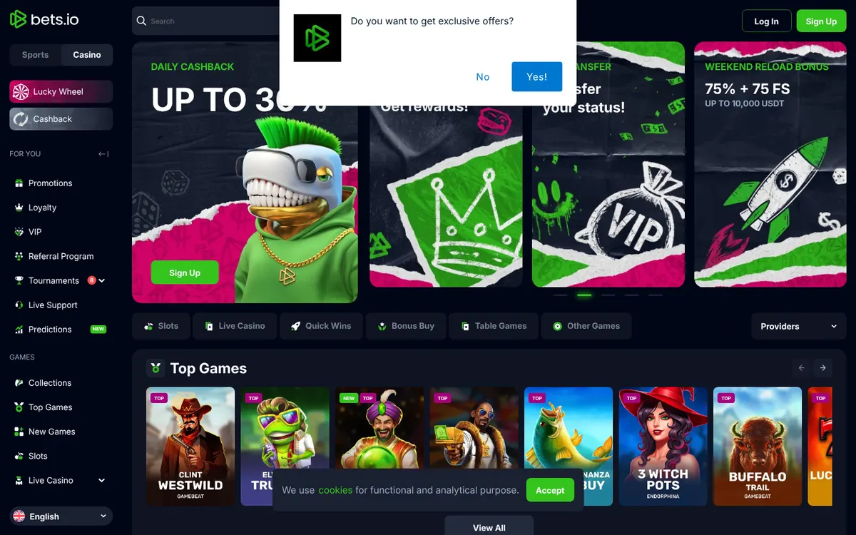 Bets.io front page, laptop view, 2026-09-28