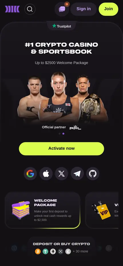 Cloudbet front page, phone view, 2026-09-28