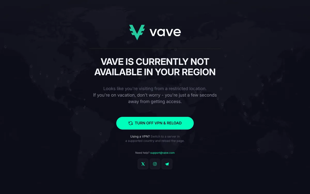 Vave front page, laptop view, 2026-09-28