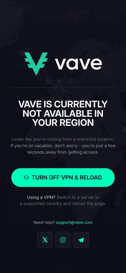 Vave front page, phone view, 2026-09-28