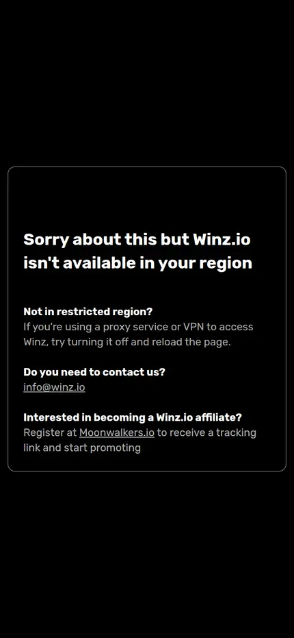 Winz.io front page, phone view, 2026-09-28